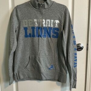 Detroit Lions Pink Quarter Zip Sweater Medium